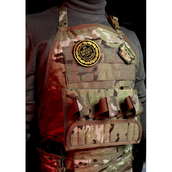 Фартук-гриль тактический Cordura 500D на системе Molli (710х780 мм) East Gear Мультикам - 3594701