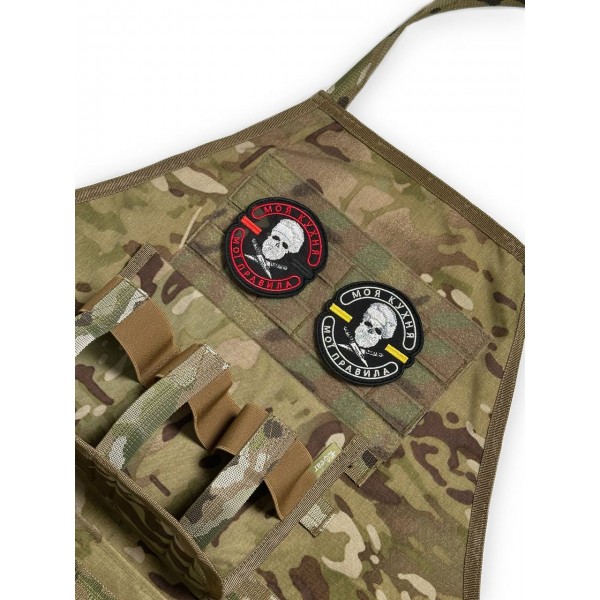 Фартук-гриль тактический Cordura 500D на системе Molli (710х780 мм) East Gear Мультикам - 3594701