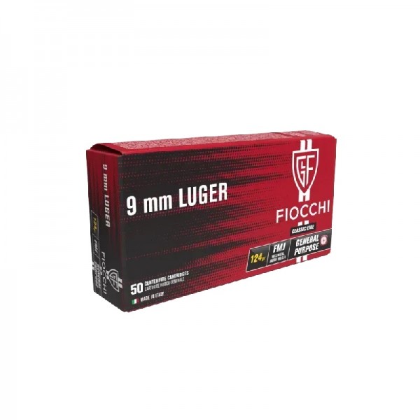 Патрон спортивный Fiocchi кал. 9x19mm Luger FMJ 124gr - 3596646