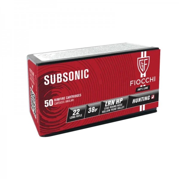 Патрон охотничий нарезной Fiocchi кал. 22LR Subsonic LRN HP 38gr - 3596651