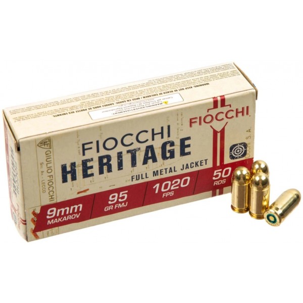 Патрон спортивный Fiocchi кал. 9x18мм Makarov FMJ 95gr - 3596660