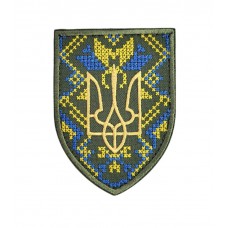 Шеврон Вышиванка Олива (размер 7х9.5 см)