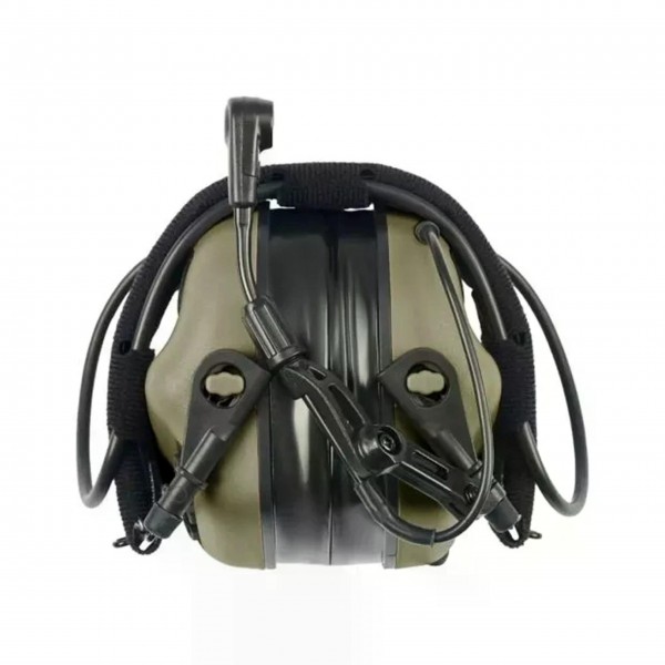 Активні захисні навушники Earmor M32X PLUS (FG) Olive з гарнітурою та кріпленням на шолом - 3597118