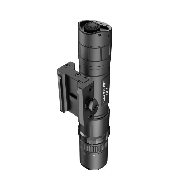 Ліхтар для зброї на рейці із зеленим лазером Klarus GL6 Black - 3597243