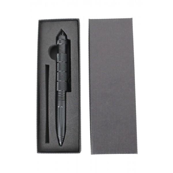 Ручка тактична зі склобоєм в подарунковій коробці Black - 3597452