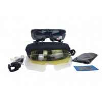 Очки защитные ESS Crossbow с 3 сменными линзами с поляризацией без Лого Черные