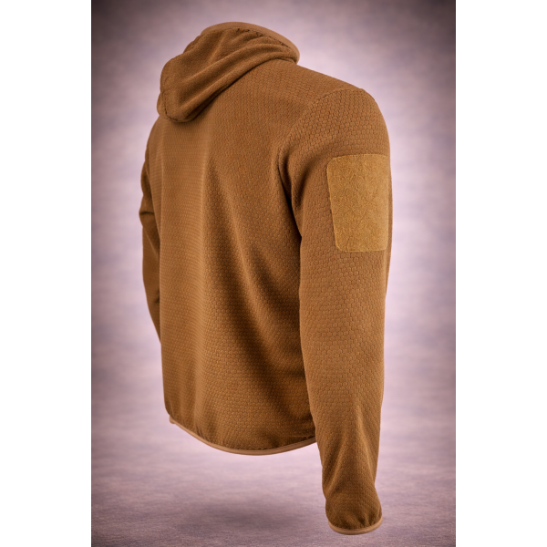 Кофта тактическая флисовая с капюшоном Fred Fleece Coyote Pancer - 3594396