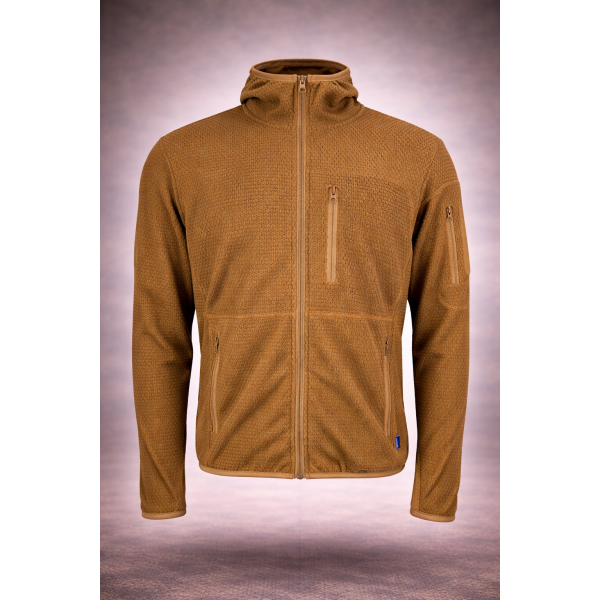 Кофта тактическая флисовая с капюшоном Fred Fleece Coyote Pancer - 3594396