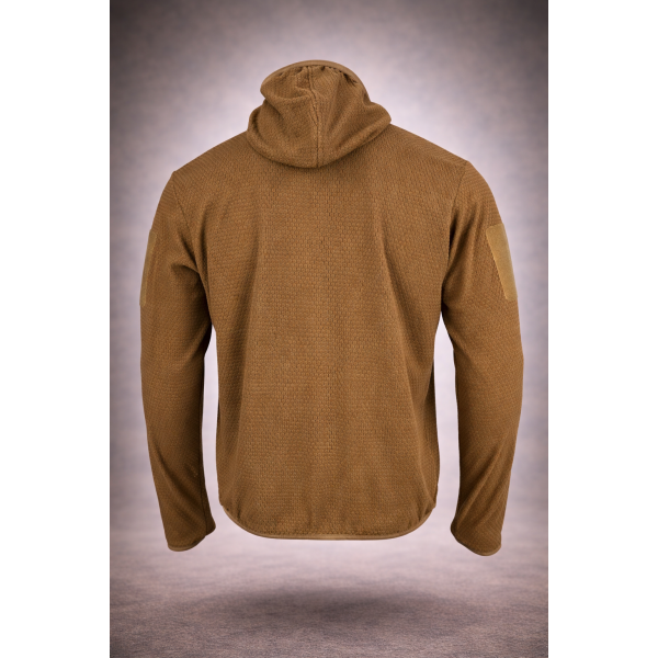 Кофта тактическая флисовая с капюшоном Fred Fleece Coyote Pancer - 3594396
