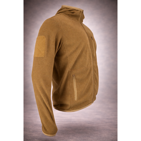 Кофта тактическая флисовая с капюшоном Fred Fleece Coyote Pancer - 3594396