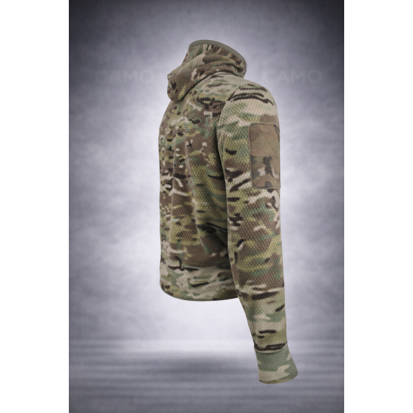 Кофта тактическая флисовая с капюшоном Grid Fleece Multicam Pancer - 3593323