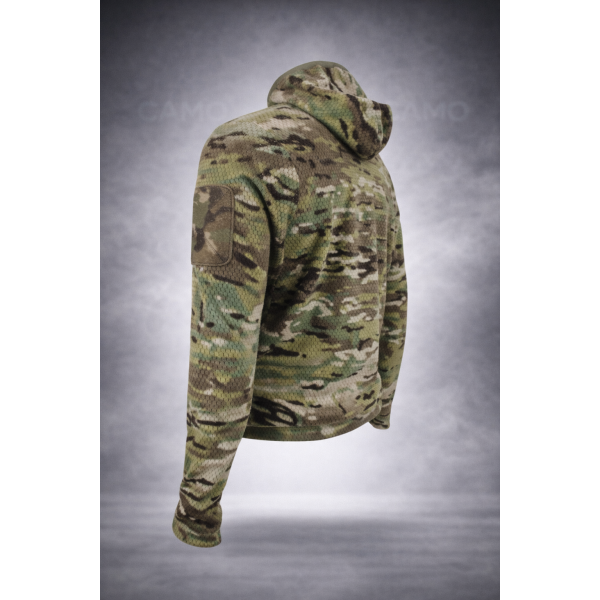 Кофта тактическая флисовая с капюшоном Grid Fleece Multicam Pancer - 3593323