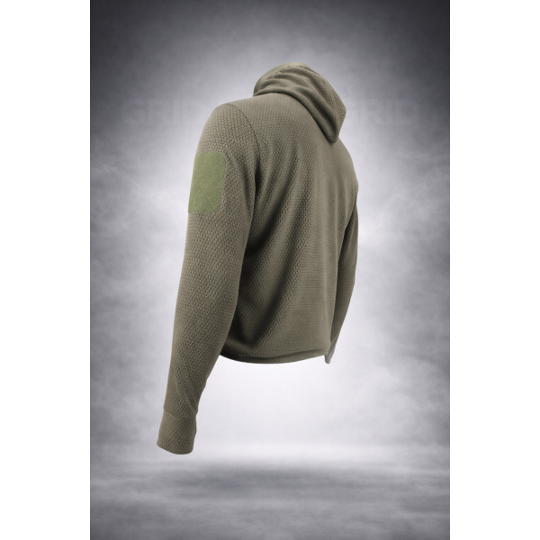 Кофта тактическая флисовая с капюшоном Grid Fleece Olive Pancer - 3593308