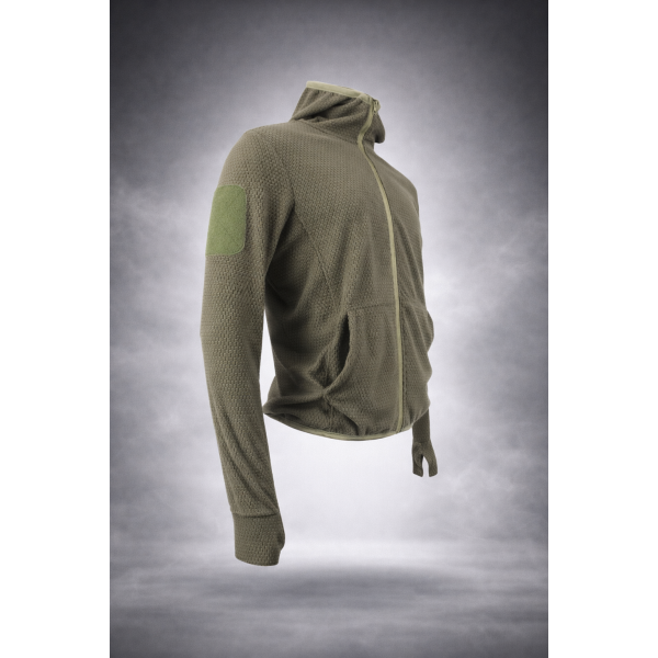 Кофта тактическая флисовая с капюшоном Grid Fleece Olive Pancer - 3593308