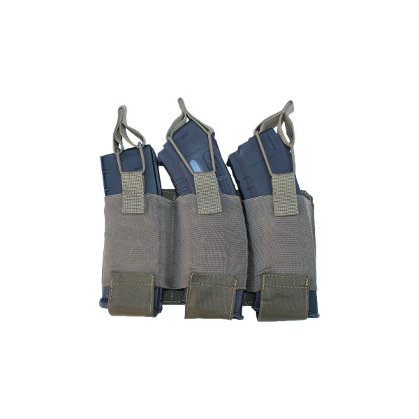 Тройной эластичный подсумок для плитоноски uaBronik Олива - 3578003