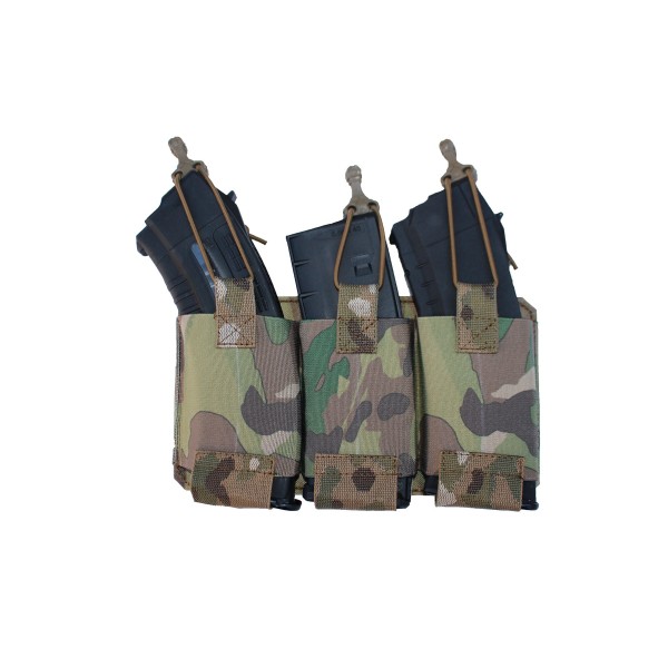 Тройной эластичный подсумок к плитоноске uaBronik Мультикам - 3577437