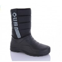 Чоботи чоловічі OLIMP дутики СМ-332 пінка Чорні