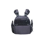 Плитоноска Plate Carrier Light Открытого типа панель Molle uaBronik Черная