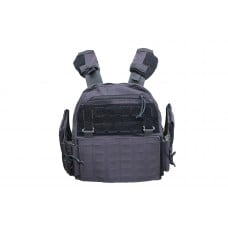 Плитоноска Plate Carrier Light Открытого типа панель Molle uaBronik Черная 6 класс защиты