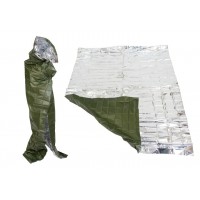 Термоодеяло спасательное большое олива 215х130 см Mil-Tec Германия