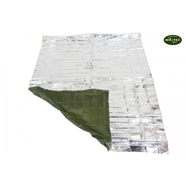 Термоодеяло спасательное большое олива 215х130 см Mil-Tec Германия - 3577841 Термоодеяло спасательное большое олива 215х130 см Mil-Tec Германия - 3577841