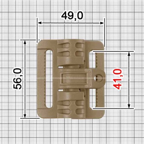 Пряжка Fast Drop быстрого сброса двухсторонняя (55 мм) плечевая ART Койот - 3577702 Пряжка Fast Drop быстрого сброса двухсторонняя (55 мм) плечевая ART Койот - 3577702