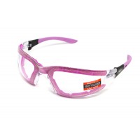 Очки защитные с уплотнителем Global Vision Ruthless Purple (clear) Anti-Fog, прозрачные в фиолетовой оправе