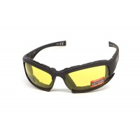 Очки защитные с уплотнителем Global Vision Assault (yellow) Anti-Fog, желтые