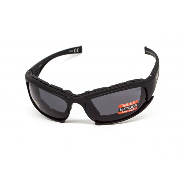 Окуляри захисні з ущільнювачем Global Vision Assault (gray) Anti-Fog, сірі - 3586627