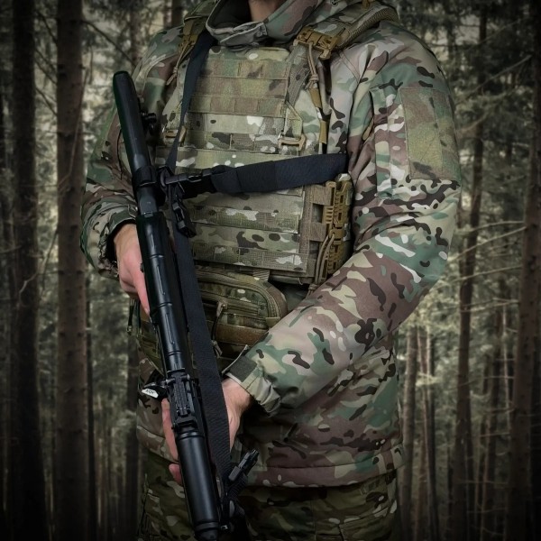 Ремінь збройовий триточковий RAGNAROK Hel sling Чорний - 3577700