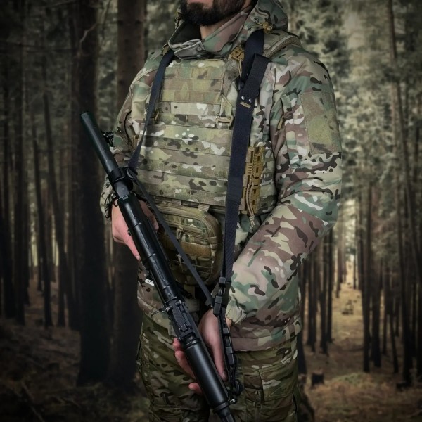 Ремінь збройовий триточковий RAGNAROK Hel sling Чорний - 3577700