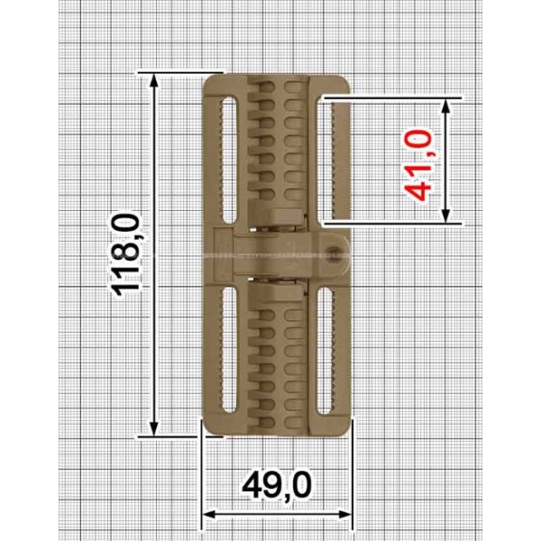 Пряжка Fast Drop быстрого сброса двухсторонняя (115 мм) баковая ART Койот - 3577701 Пряжка Fast Drop быстрого сброса двухсторонняя (115 мм) баковая ART Койот - 3577701
