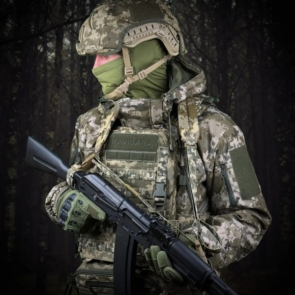 Ремень оружейный RAGNAROK трехточечный с широким наплечником KRAKEN sling Пиксель - 3577696 Ремень оружейный RAGNAROK трехточечный с широким наплечником KRAKEN sling Пиксель - 3577696