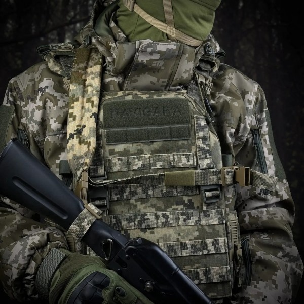 Ремень оружейный RAGNAROK трехточечный с широким наплечником KRAKEN sling Пиксель - 3577696 Ремень оружейный RAGNAROK трехточечный с широким наплечником KRAKEN sling Пиксель - 3577696