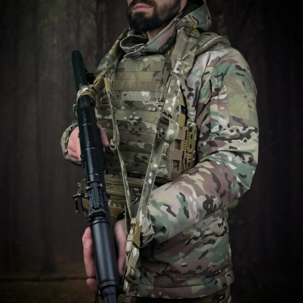 Ремінь збройовий RAGNAROK триточковий з широким наплічником KRAKEN sling Мультикам - 3577695 Ремінь збройовий RAGNAROK триточковий з широким наплічником KRAKEN sling Мультикам - 3577695