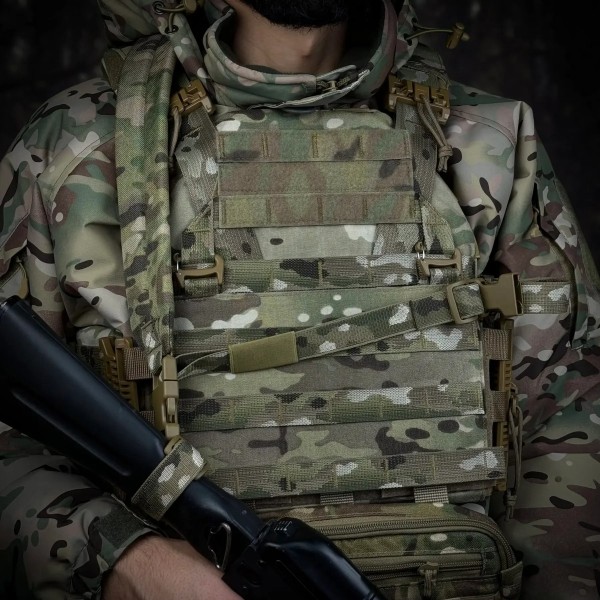 Ремінь збройовий RAGNAROK триточковий з широким наплічником KRAKEN sling Мультикам - 3577695 Ремінь збройовий RAGNAROK триточковий з широким наплічником KRAKEN sling Мультикам - 3577695