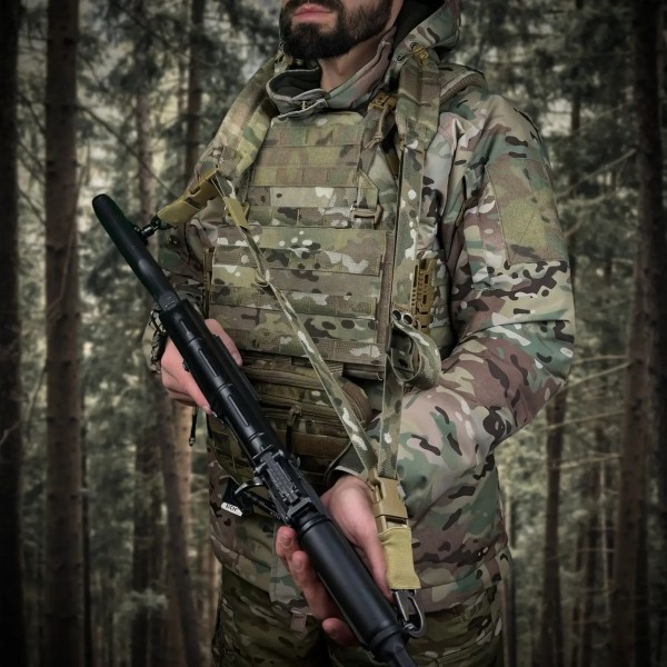 Ремень оружейный RAGNAROK трехточечный с широким наплечником KRAKEN carbine Мультикам - 3577691 Ремень оружейный RAGNAROK трехточечный с широким наплечником KRAKEN carbine Мультикам - 3577691