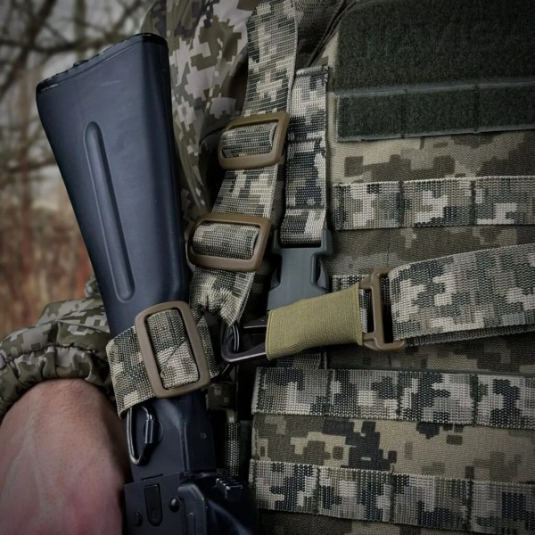 Ремінь збройовий RAGNAROK одно/двоточковий з додатковим кріпленням TYR carbine Піксель - 3577688