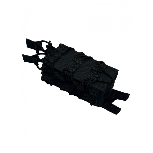 Двойной штурмовой подсумок для магазинов АК на системе Molle МК Черный - 3577677 Двойной штурмовой подсумок для магазинов АК на системе Molle МК Черный - 3577677