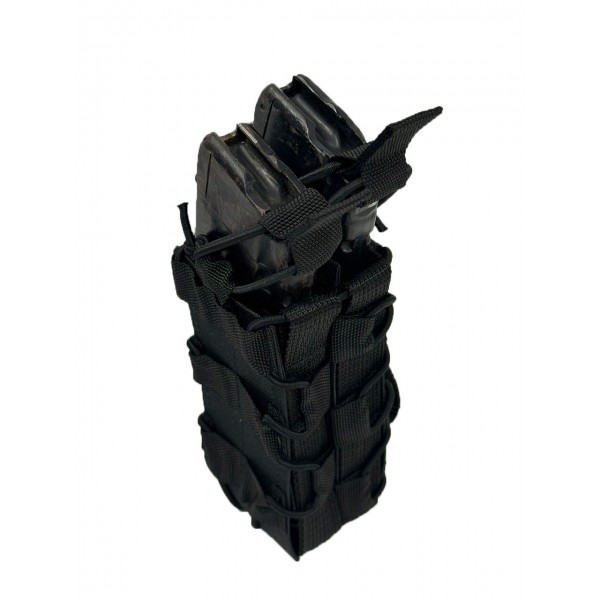 Двойной штурмовой подсумок для магазинов АК на системе Molle МК Черный - 3577677 Двойной штурмовой подсумок для магазинов АК на системе Molle МК Черный - 3577677