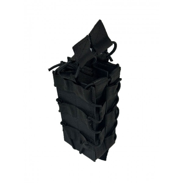 Двойной штурмовой подсумок для магазинов АК на системе Molle МК Черный - 3577677 Двойной штурмовой подсумок для магазинов АК на системе Molle МК Черный - 3577677