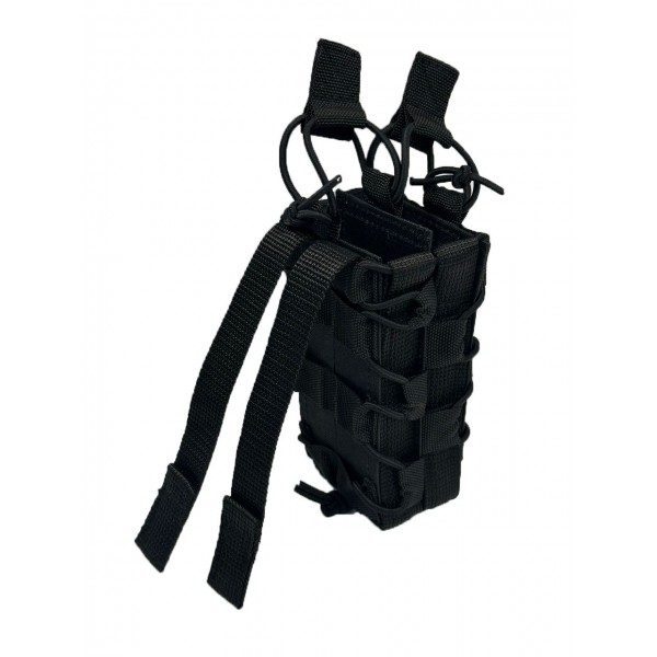 Двойной штурмовой подсумок для магазинов АК на системе Molle МК Черный - 3577677 Двойной штурмовой подсумок для магазинов АК на системе Molle МК Черный - 3577677