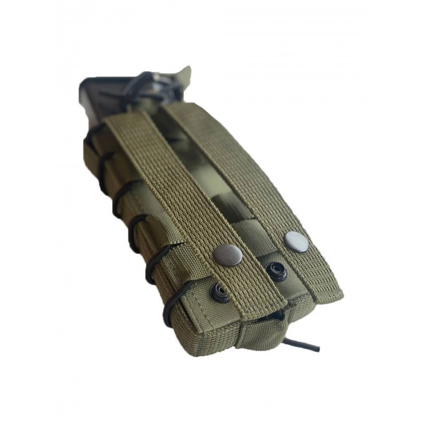 Одинарный штурмовой подсумок для магазинов АК пластиковые вставки на кнопках МК Олива - 3577670 Одинарный штурмовой подсумок для магазинов АК пластиковые вставки на кнопках МК Олива - 3577670