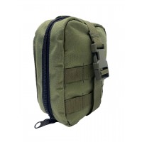 Подсумок под Аптечку с откидной спинкой на кнопках МК Олива