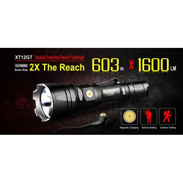 Ліхтар тактичний XT12GT Hunting Kit Klarus Black - 3577653 Ліхтар тактичний XT12GT Hunting Kit Klarus Black - 3577653