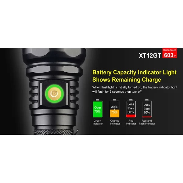 Ліхтар тактичний XT12GT Hunting Kit Klarus Black - 3577653 Ліхтар тактичний XT12GT Hunting Kit Klarus Black - 3577653