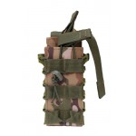 Підсумок під 2 магазина АК/AR-15 Oxford 600D на Molle пластикові бока Defender Мультикам