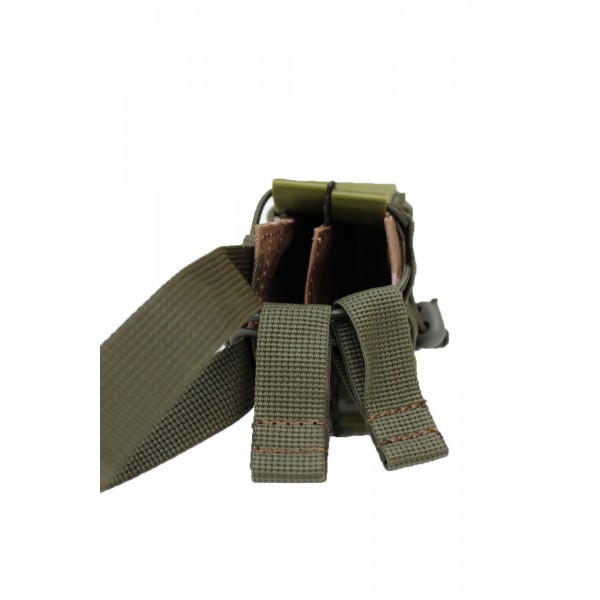 Підсумок під 2 магазина АК/AR-15 Oxford 600D на Molle пластикові бока Defender Мультикам - 3577643