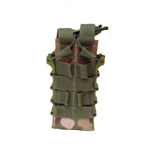 Підсумок під 2 магазина АК/AR-15 Oxford 600D на Molle пластикові бока Defender Мультикам - 3577643