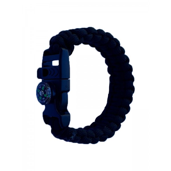 Браслет з паракорду з компасом Чорний - 3577632